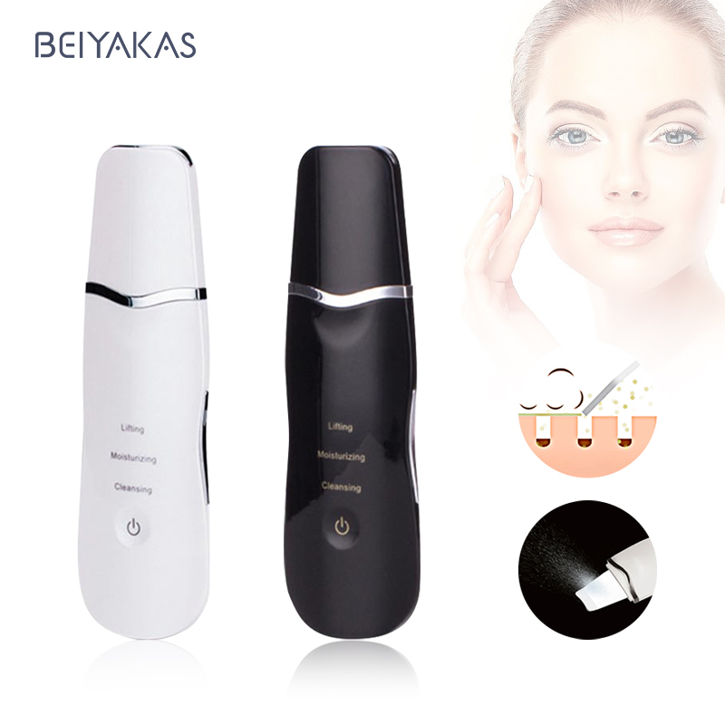 Ultrasonic facial cleansing scrubber facial deep exfoliating spatula facial pore cleaner to blackhead spatula beauty instrument