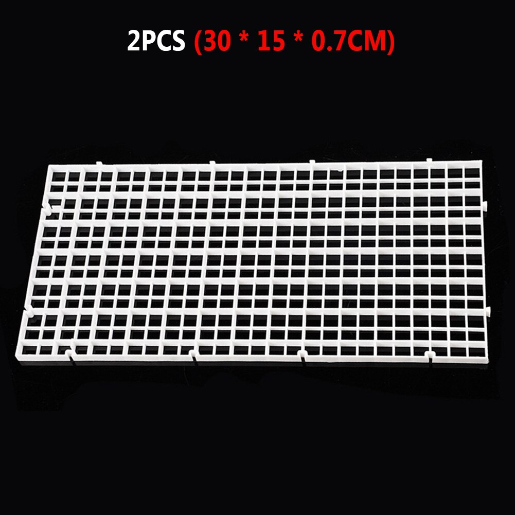 Divisor de tanque de peces, tablero de aislamiento, piezas de repuesto de rejilla de Acuario, herramienta de limpieza, Red de filtración, separador de Corte libre de plástico, 2 uds.: Blanco / 30x30x0.7cm