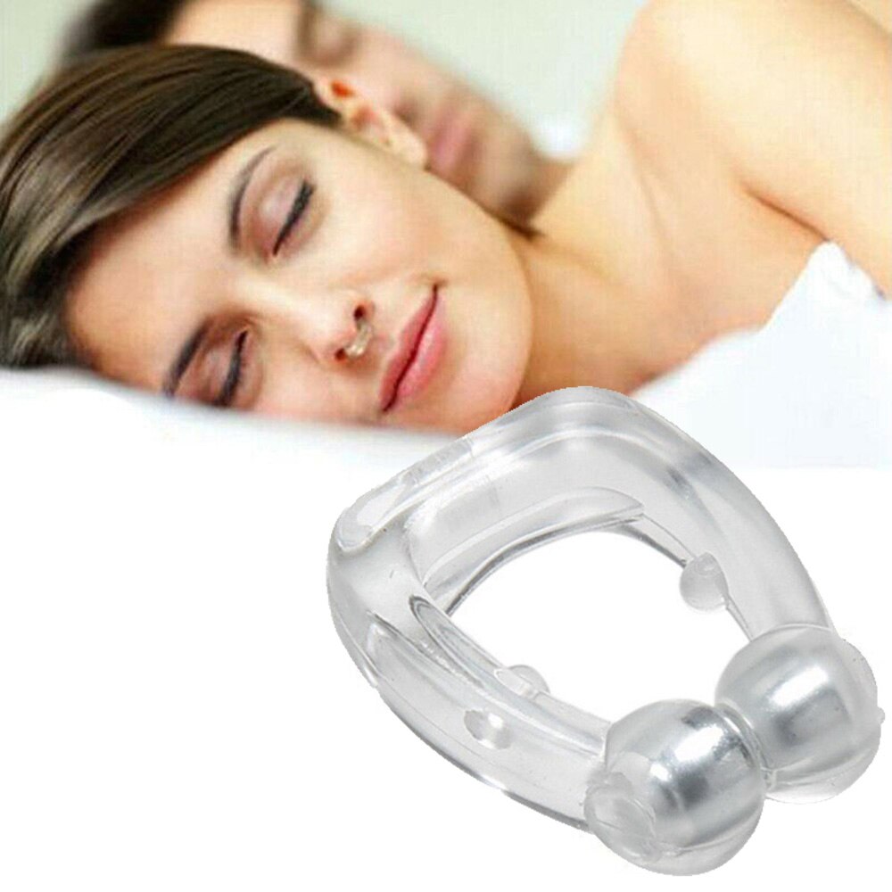 1pc silikone magnetiske anti snorken stop snorken næse klip søvn bakke sovehjælp apnø vagt nat enhed gennemsigtig