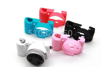 De silicona suave cuerpo protector de goma de cámara cubierta de la piel de la caja de la Bolsa de la cámara de vídeo bolsa para Sony A6000 Cámara caso bolsa de cuero bolsa