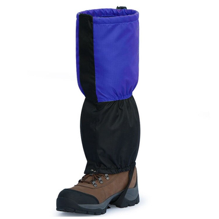 Guêtre imperméable pour homme et femme, jambières de neige, en molleton, pour sports de plein air, randonnée, escalade, cyclisme, VK037: Blue With Fleece