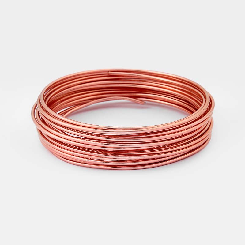 5 meter/Roll von 2mm Vielseitig Gemalt Aluminium Handwerk Floristik Draht Für DIY Handgemachte Schmuck Zeug: 17 Rose gold