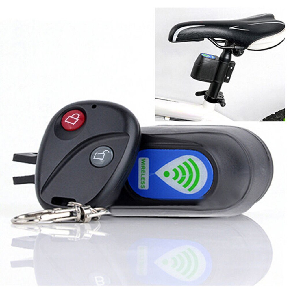 Draadloos alarm slot fiets beveiligingssysteem met afstandsbediening anti-diefstal fiets accessoires #jsw