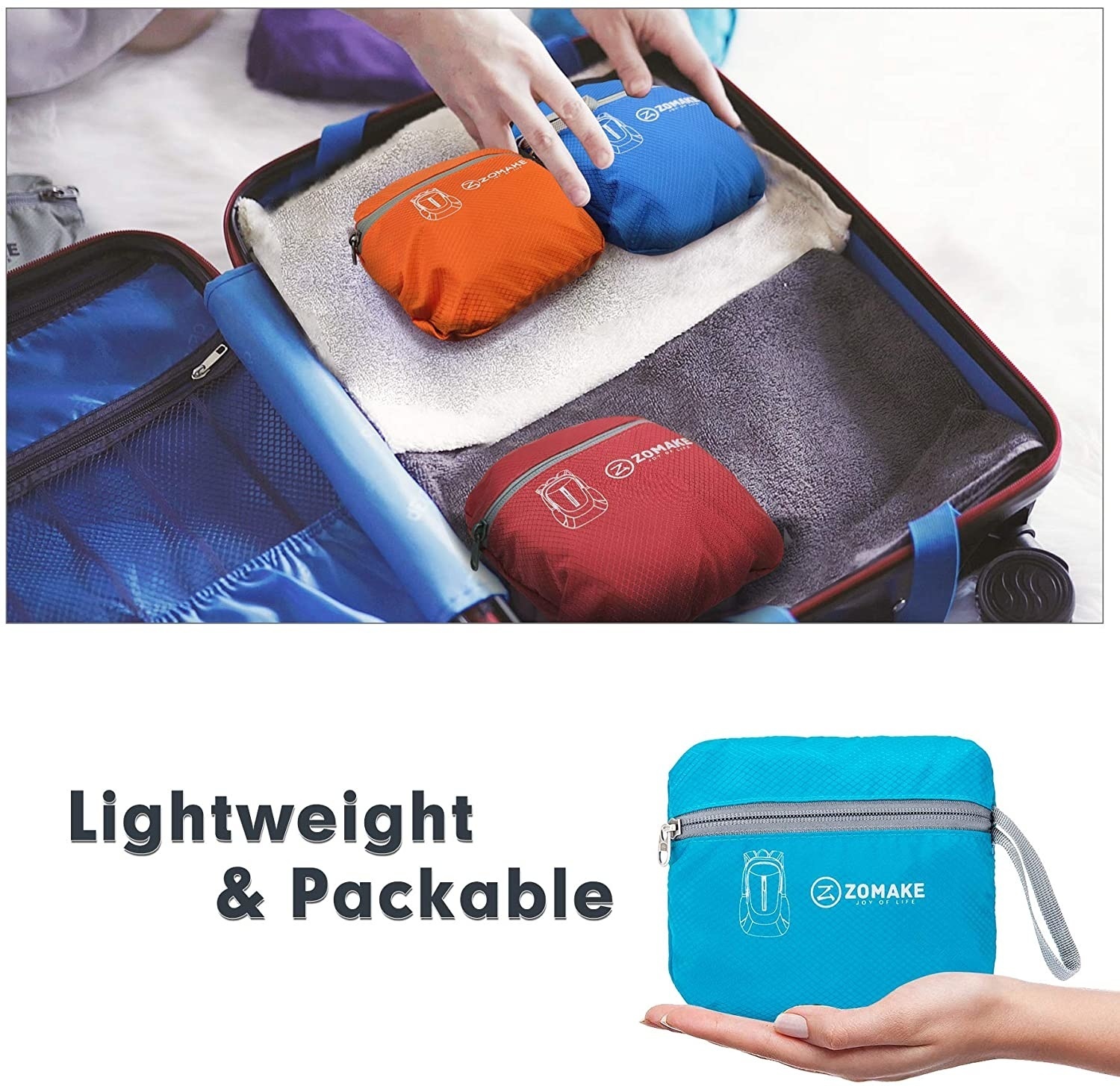 Zomake-Mochila pequeña, ligera de 25 litros, puede sostener, adecuada para mujeres y hombres