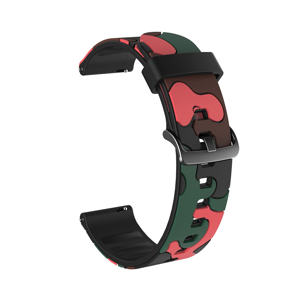 Bracelet Sport intelligent à motif de Camouflage, pour Huawei Watch GT 2 2e GT2, 42mm 46mm, 20mm 22mm: Camouflage red / 22mm(gt 2 46mm)