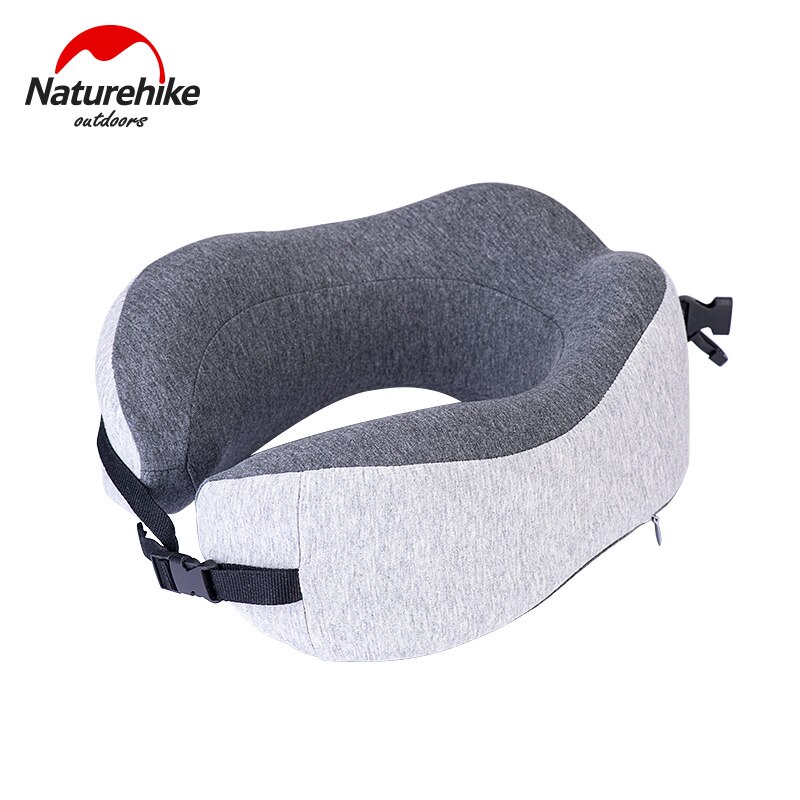 Almohada de espuma de memoria para el cuello almohadas en forma de U para el cuello del avión accesorios de viaje almohadas cómodas para dormir en casa: Light Gray
