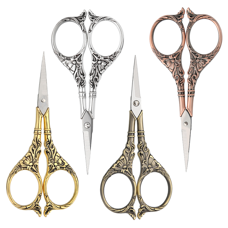 SHWAKK 1PCS Embroidery Scissors Multicolor Antique Thread Cutter Retro Scissor Stainless Steel Suitable for Fabric