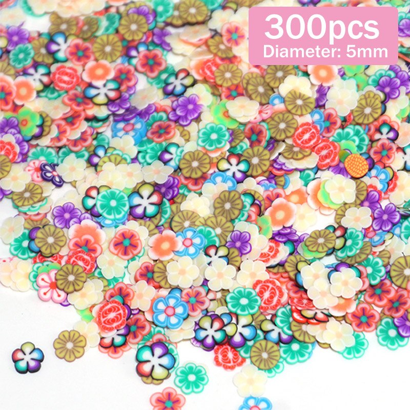 300 stk fargerike polymer leire hjem dekor dekorasjoner til utsmykninger negle blomst håndverk klistremerker kunst flatback scrapbooking: Plomme blomst
