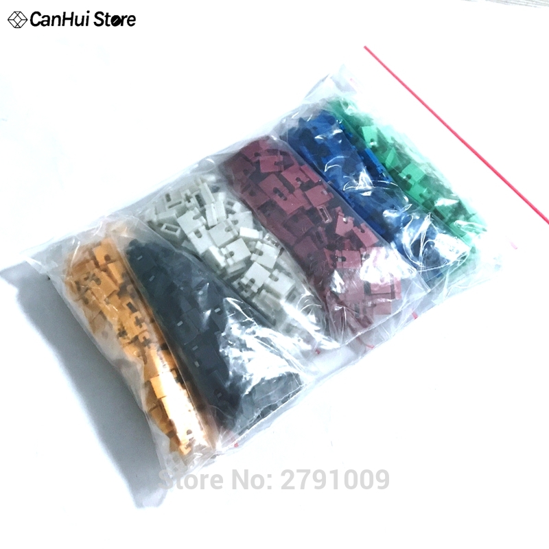 600 STKS 6 Kleur Elke 100 STKS Connector cap 2.54mm Standaard Circuit Board Jumper Cap Shunts Short Circuit Cap korte Verbinding Blok