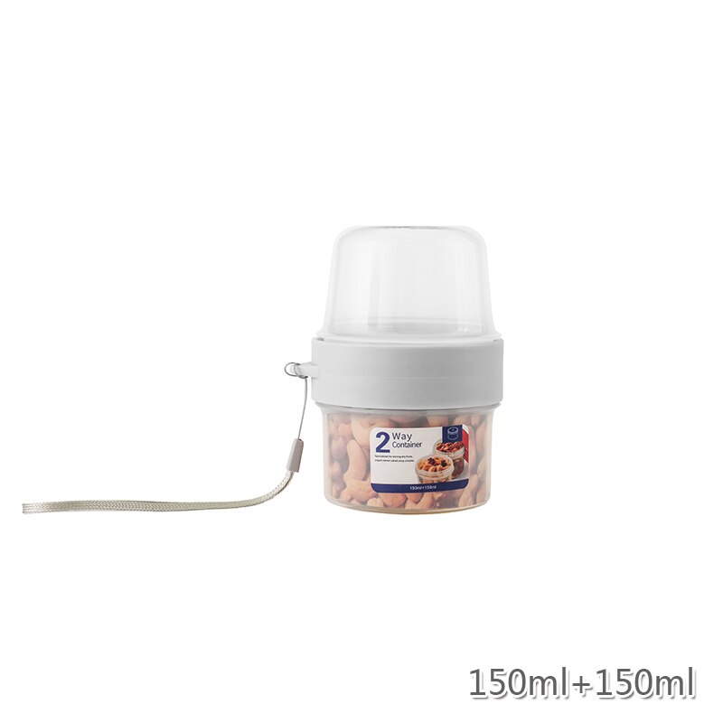 Botella de almacenamiento sellada de doble capa, contenedor de alimentos frescos de grado alimenticio, taza a prueba de fugas para desayuno, fruta, leche, Yogurt: 150and150ml