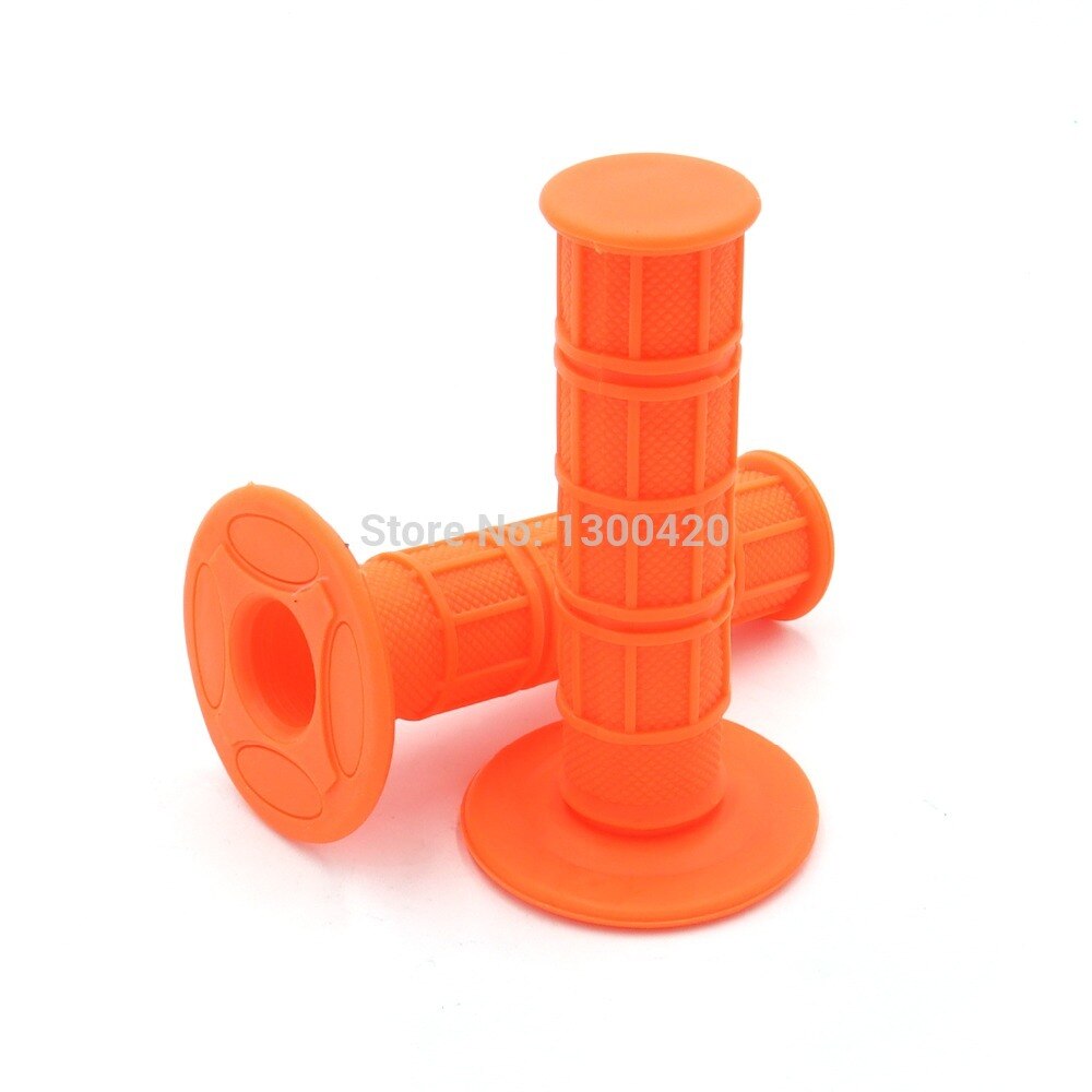 1 Pair Universal Soft Rubber 7/8" Throttle Handle Hand Grips for MX Pit Bike: Orange
