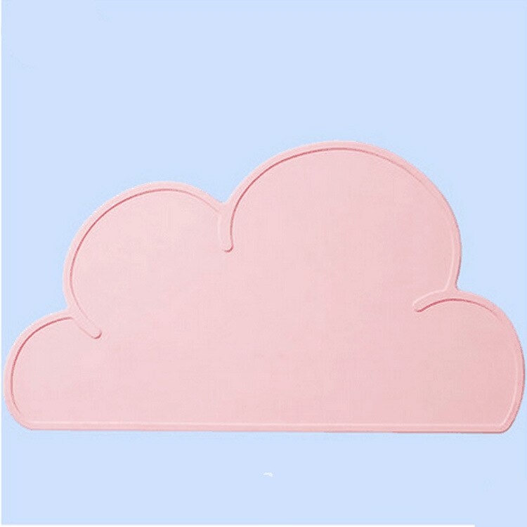 nordisch Stil freundlicher Wolke Silikon Tischset Isolierte Handy, Mobiltelefon Tischset Wasserdicht Umweltschutz Schüler Schreibtisch matt: Rosa