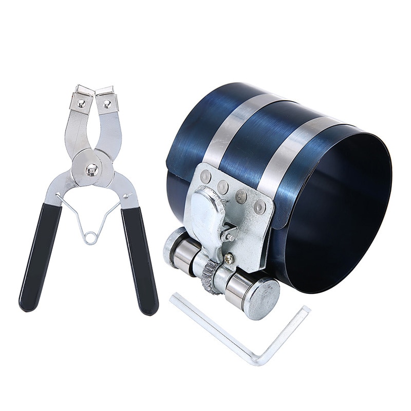 3pcs/set 3" 53-175mm Piston Ring Compressor Ratchet Plier Expander Engine Tool Kit for Car Engine Installer Band Tool