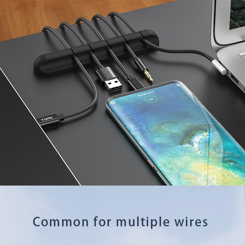 Kabel Houder Siliconen Kabel Organisator Flexibele Usb Winder Management Voor Muis Hoofdtelefoon Oortelefoon Duurzaam Tool