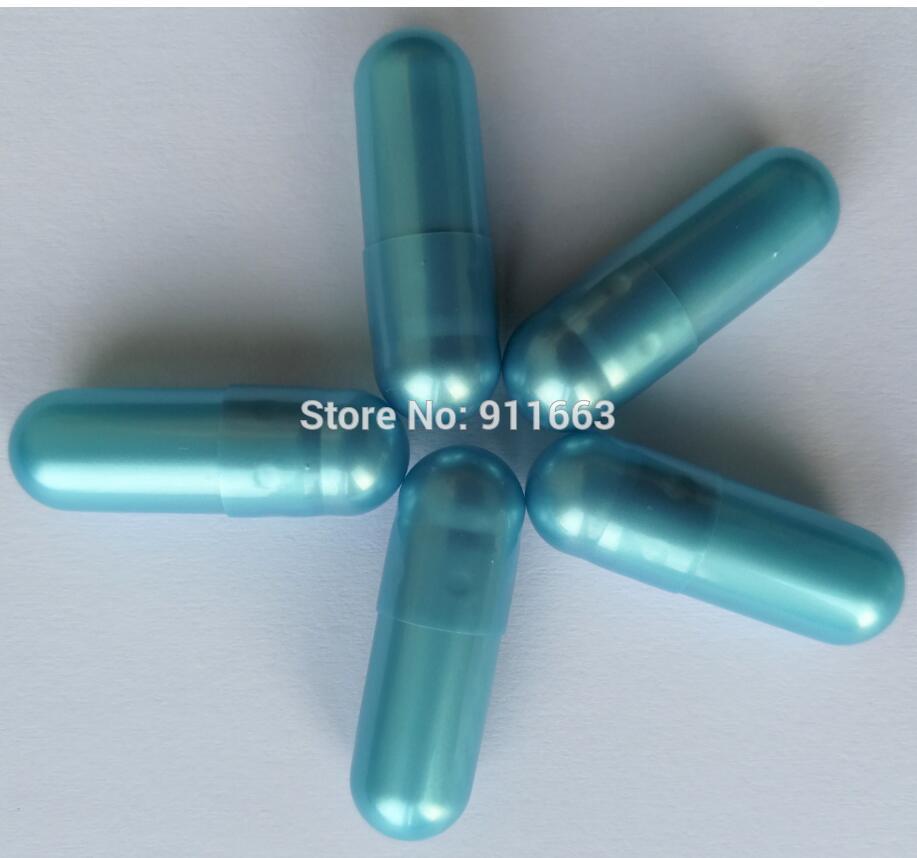 00# Pearl capsule 1,000pcs! Pearl colores Gelati empty capsules ,Hard gelatin empty capsule(joined or seperated empty capsules)!: Pearl Skyblue / joined capsule