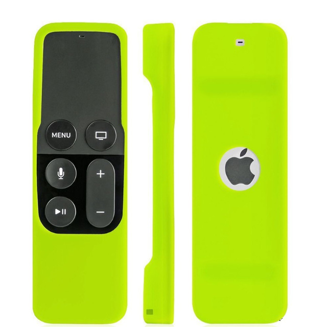 Remote Slicone Cover case For Apple TV 4K 4th Gen Remote Control Covers 4Gen Remote case Silicone Soft Protective Skin Case: Green