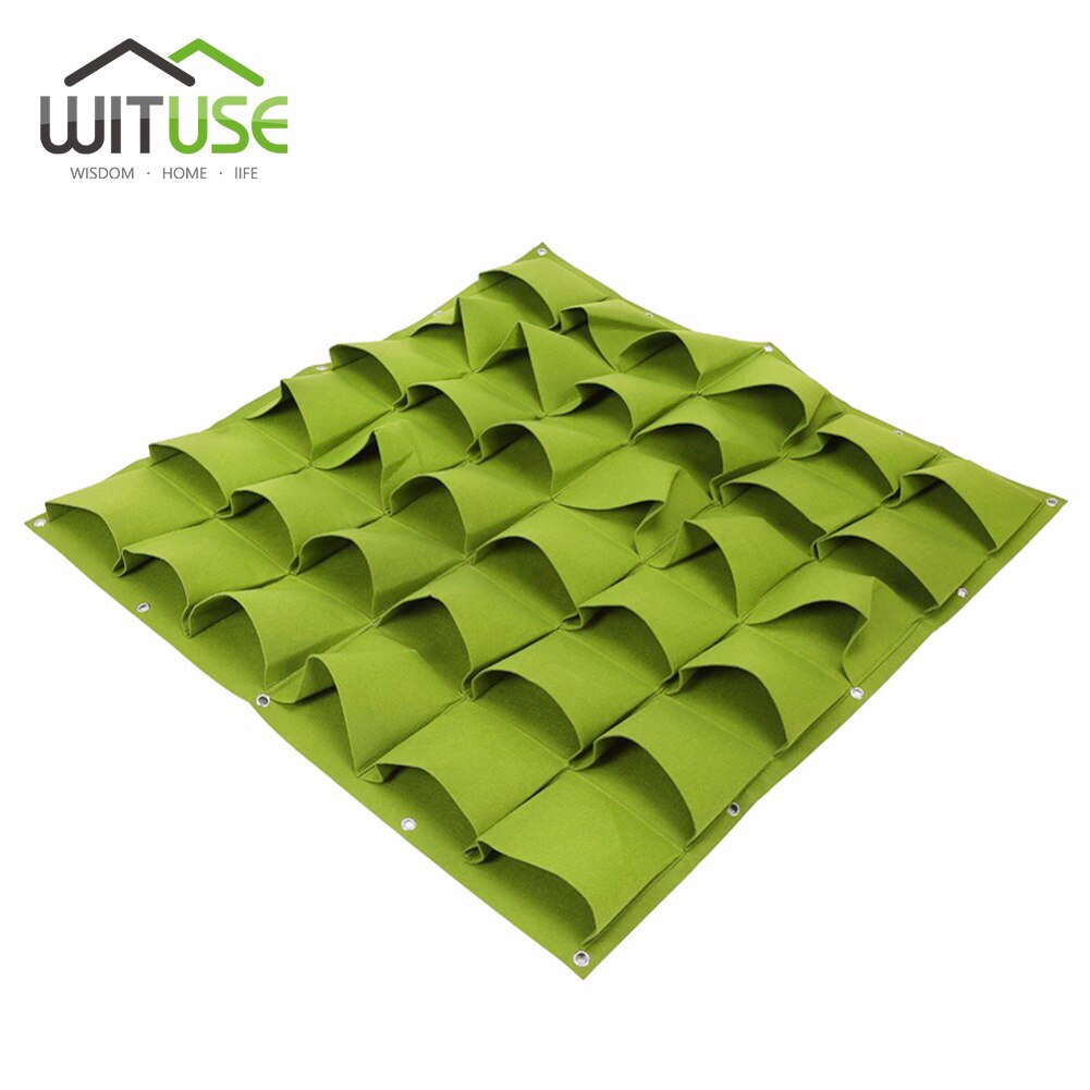 36 72 Pockets Planting Bags Pot Black Hanging Vertical Wall Garden Planter Flower Home Indoor Outdoor Balcony Gardening pocket: EQF296