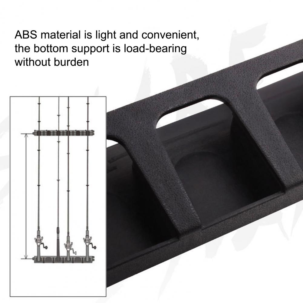 Black Wall-mounted vertical fishing rod rack Lu Ya rod storage Dip net hand pole collection rack outdoor Fishing accessories