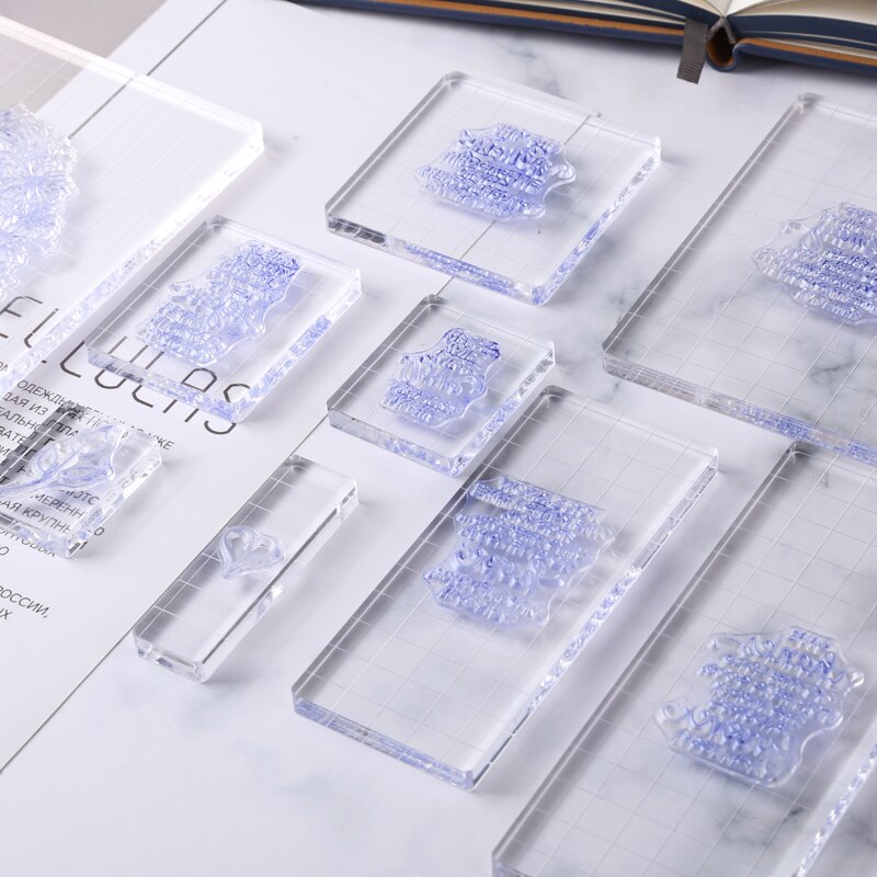 Clear Acrylic Stamp Block DIY Silicone Seals Scrapbooking / Card Making Stamping Handmade Tool