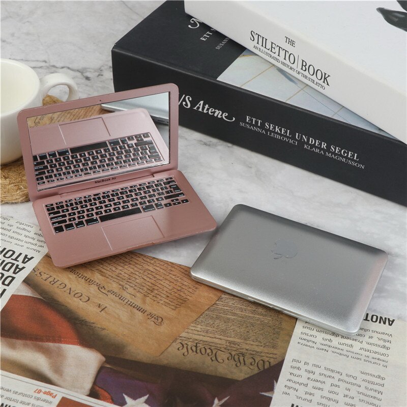 1:12 Meisje Mini Pocket Laptop Vorm Make Clear Spiegel Baby Spiegels Speelgoed
