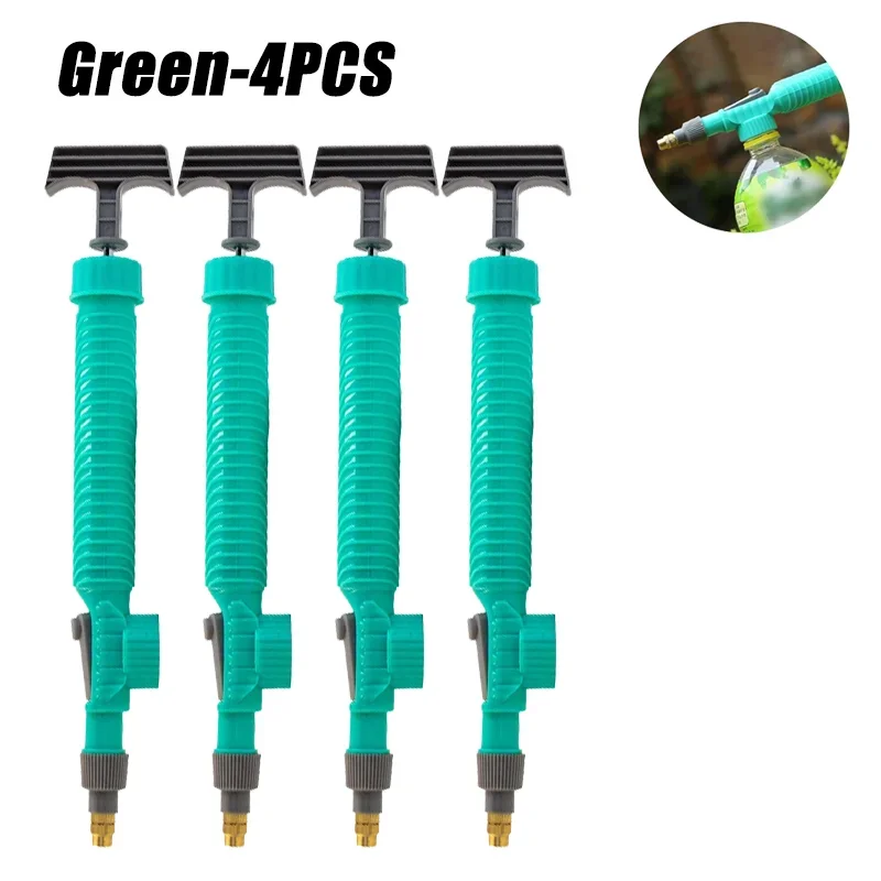 High Pressure Air Pump Manual Sprayer Adjustable Drink Bottle Spray Head Nozzle Garden Watering Tool Sprayer Agriculture Tools: green