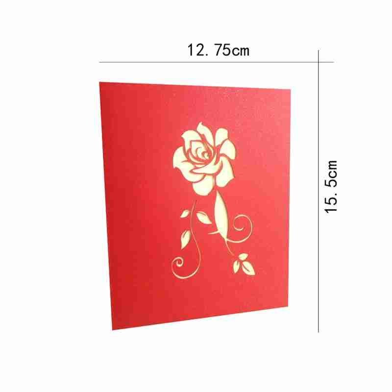 3D Popped Greeting Card Love Romantic Wedding Valentine's Cards Decorations Cards Christmas For Home Day Invitations R2R3