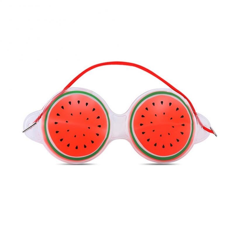 Patch pour les yeux à motifs de fruits, compresse de glace, soulage la Fatigue, élimine les poches noires, cosmétique, masque pour les yeux: 01
