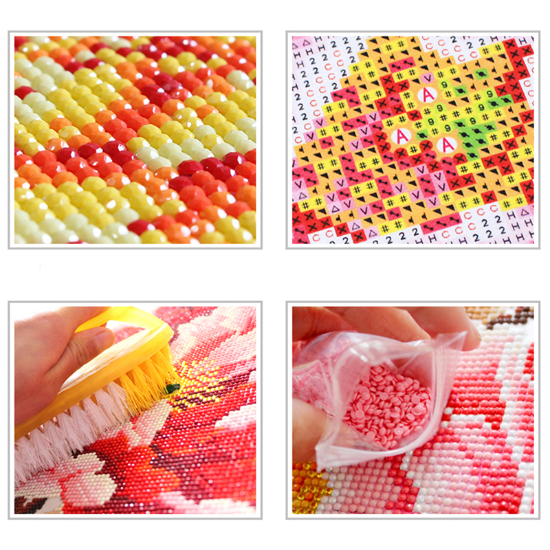 5D DIY Diamond Painting Colorful Rose Embroidery Paint Cross Stitch Craft
