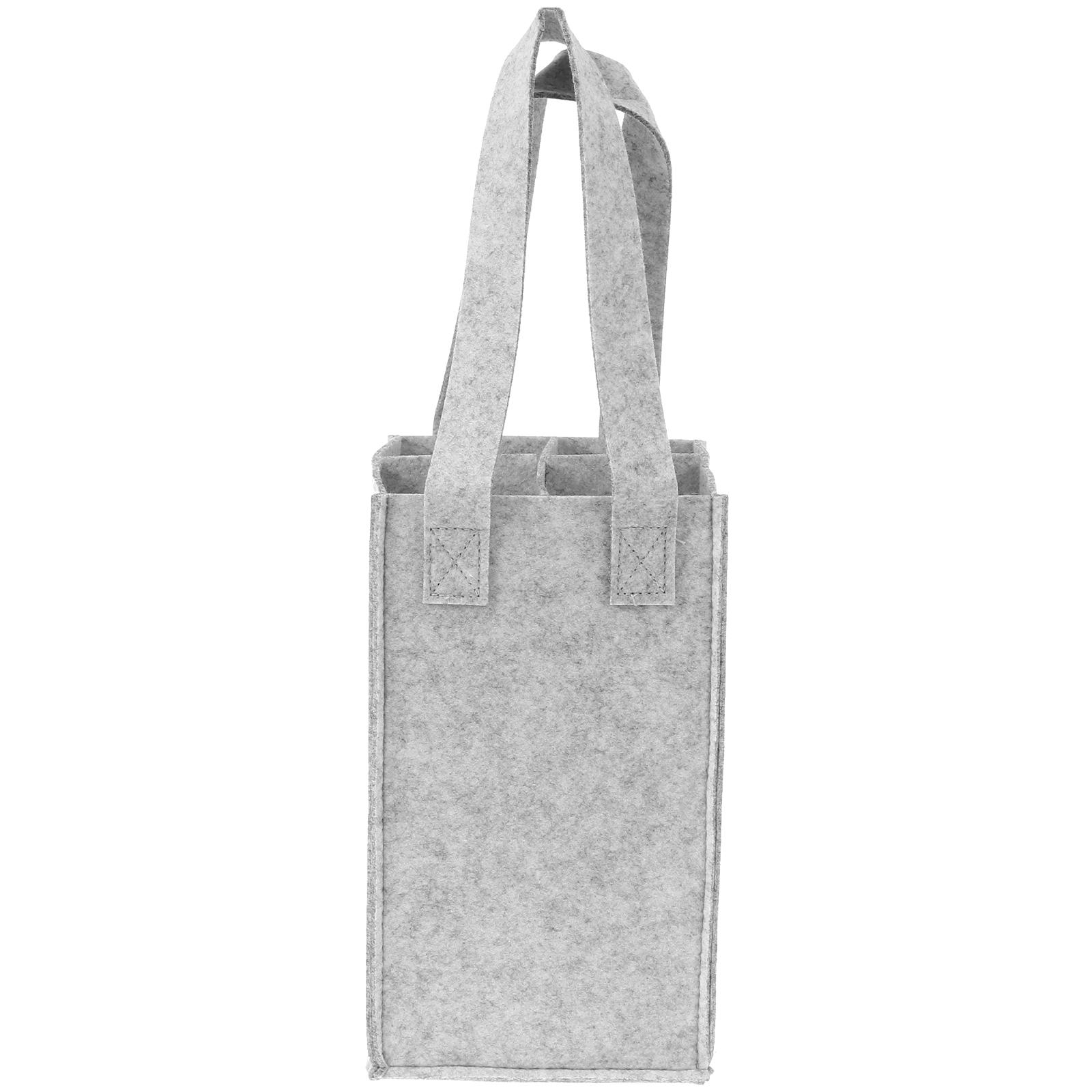 Flaschen-Tragetasche, 4-Gitter-Trennwand, Filz-Aufbewahrungstasche, wiederverwendbar, faltbar, verrotten, Träger, Geschenkbox, Tasche, Verpackung: Licht Grau