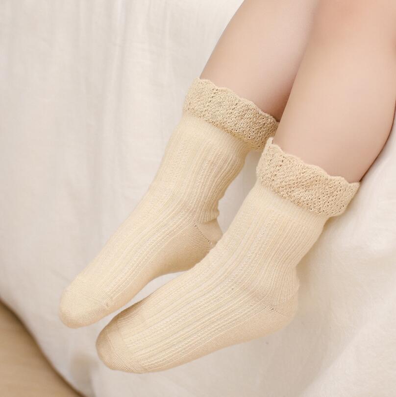 Zacht Ademend Meisjes Kant Sokken Lente Herfst Ruches Kids Ankle Sokken Voor Peuter Baby Dansen Sokken Kinderen Party Bruiloft Sok