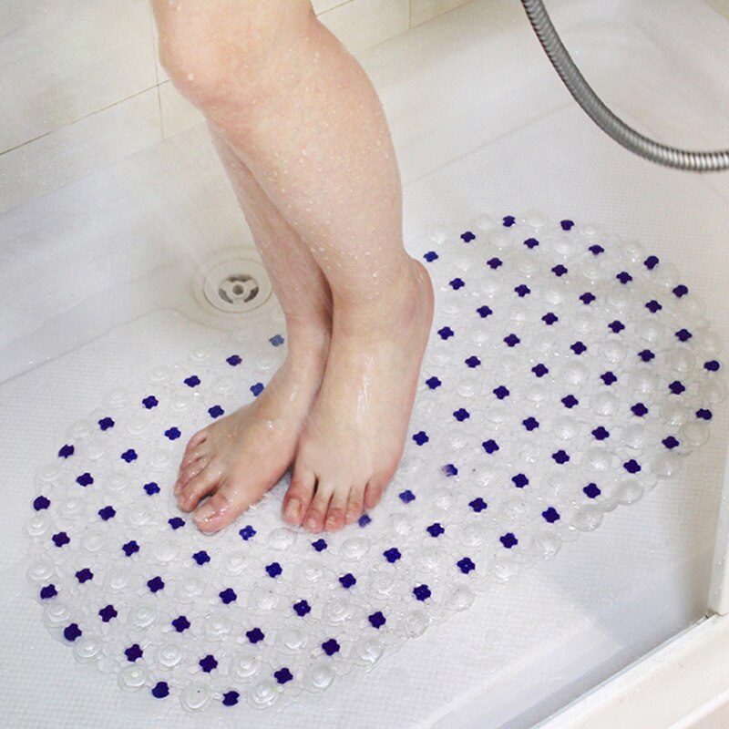 Plastic Suction Cup Bathroom Shower Mat Non-slip Bathroom Mat Baby Safety Shower Bath Mat Colorful Point Bead Massage Pad