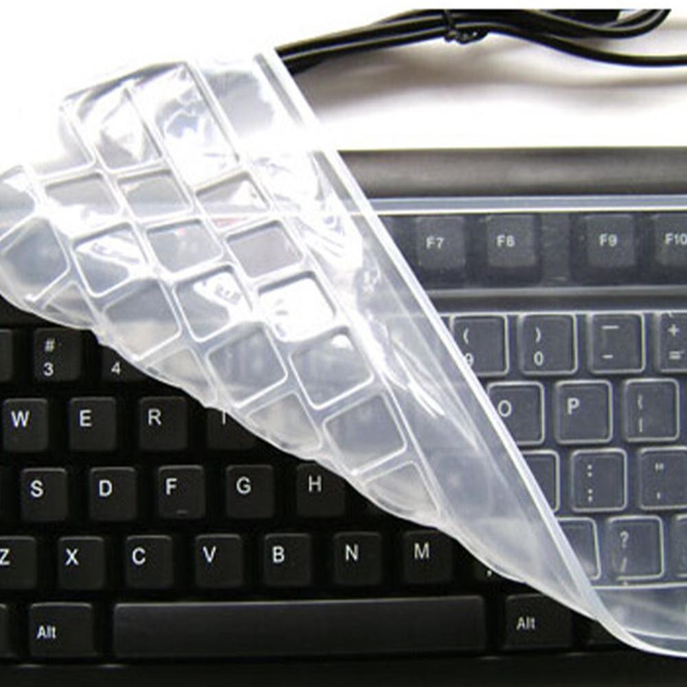 Universal Silicone Keyboard Cover Skin Protector Film Cover Cover Desktop Protective Computer Dustproof Waterproof Keyboard J2P7