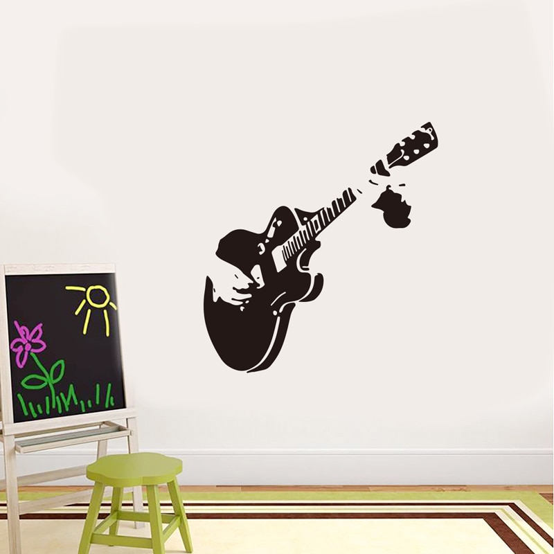 Musik guitar væg klistermærker stue musik værelse restaurant udstillingsvindue til boligindretning vægmaleri kunst mærkater udskårne klistermærker