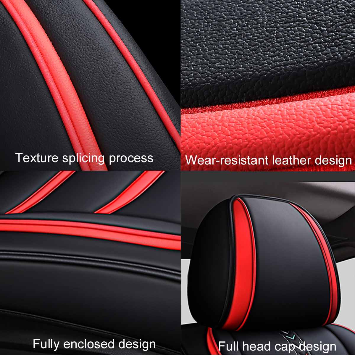 Universele Auto Stoelhoezen Set Front Stoelhoezen Pu Lederen Kussen Interieur Auto Stoel Stoelen Protector Mat Auto Accessoires