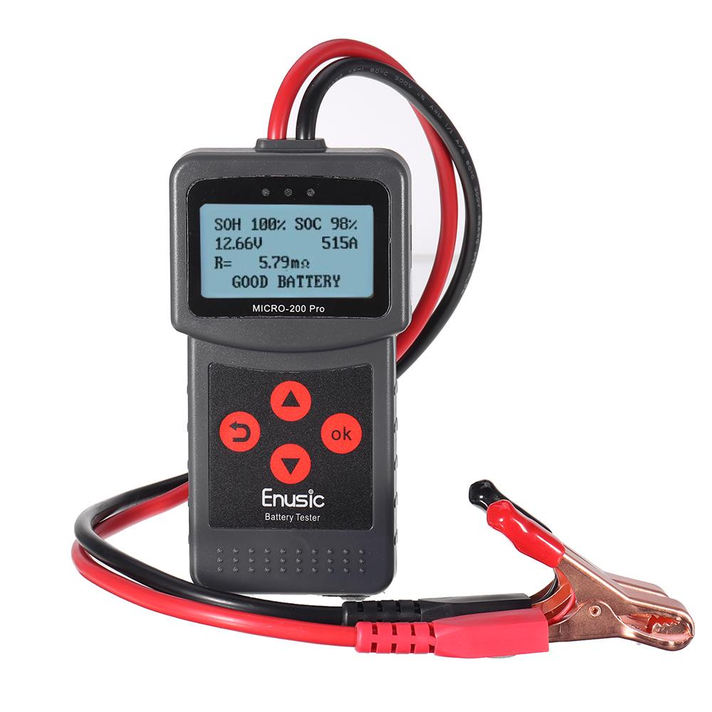 MICRO-200 PRO Car Battery Tester 12v 24v Multi-Language Digital AGM EFB Gel Automotive Load Battery System Analyzer For Car Moto