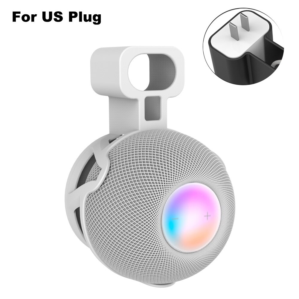 Wieszak ścienny do głośnika HomePod Mini Smart Speaker Uchwyt na gniazdko Oszczędność miejsca Półka ścienna do mini stojaka Homepod: Srebrny