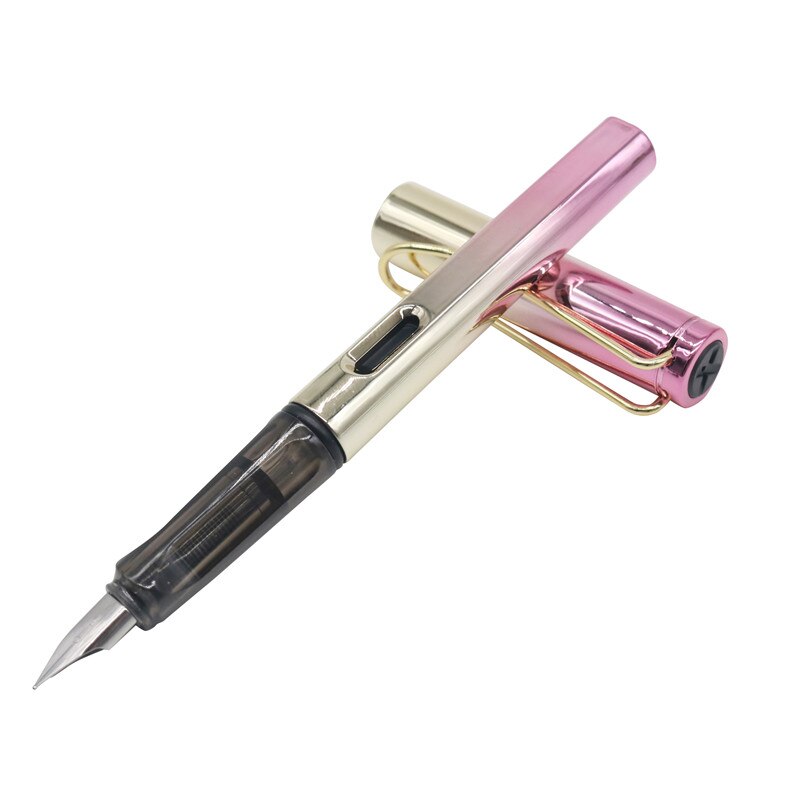 Pluma estilográfica de lujo para oficina y negocios, suministros de papelería escolar para estudiantes, con plumillas de tinta, 777 colores mezclados: BG2787