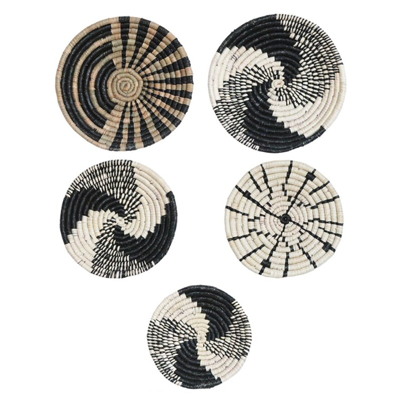 Luxury Woven Seaweed Plate Hanging Decor for Home Backdrop Decoration Plates