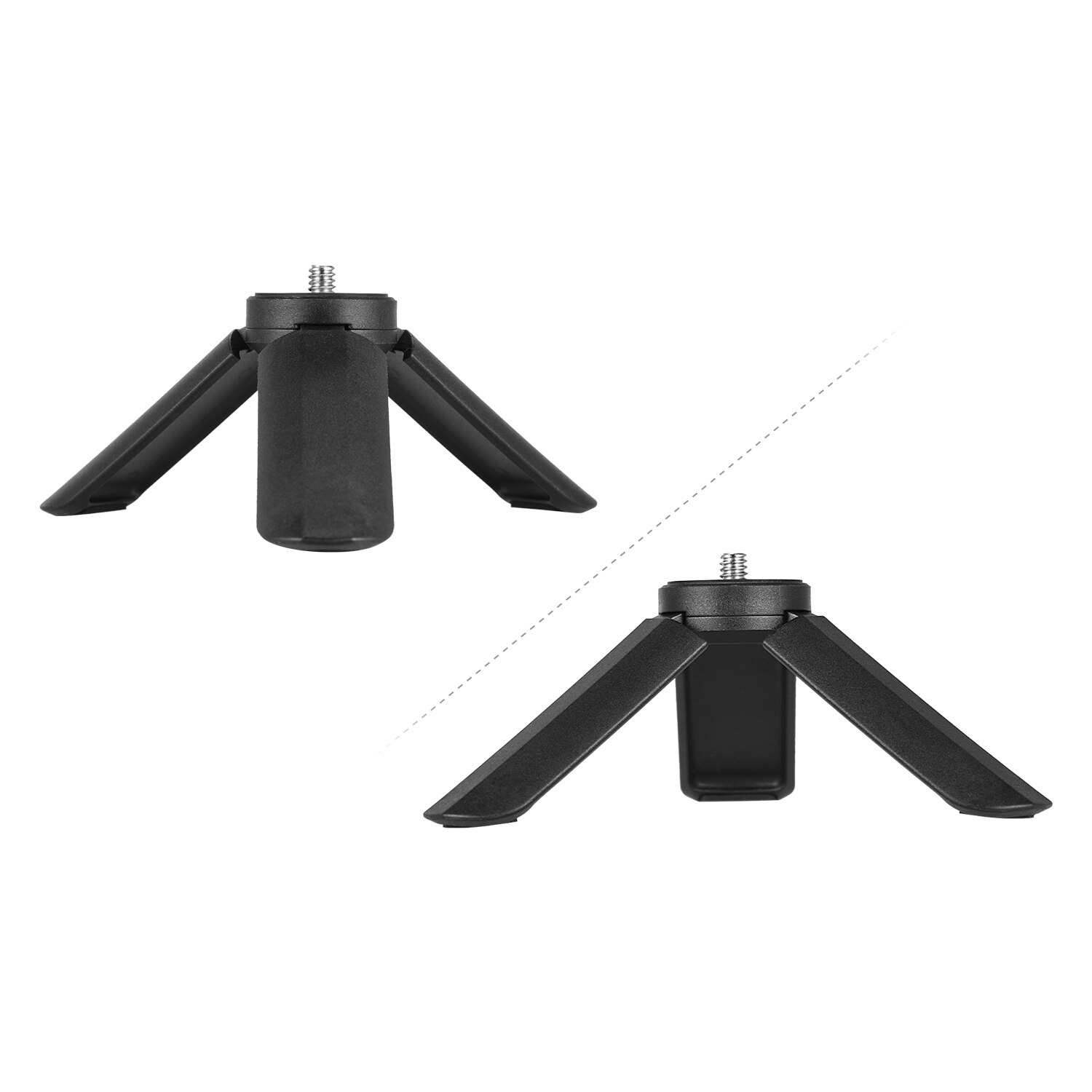 Mini Tabletop Folding Tripod With 1/4 Screw for Mobile Phone Camera Stabilizer Max Load 1KG Black