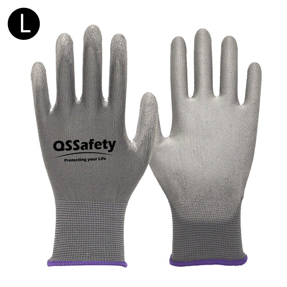 Gardening Working Gloves Anti-static Breathable Wear-resistant Work Gloves For Digging Planting Garden Tools: Gray / L