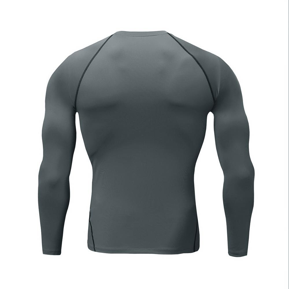 Los hombres de capas de Base Tops de manga larga gimnasio correr Entrenamiento T camisas