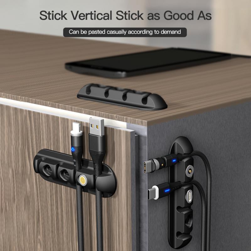 1/2/3 stücke Kabel Organizer Magnetische Kabel Verwaltung USB Kabel Halfter Silicione flexibel Schreibtisch Clips