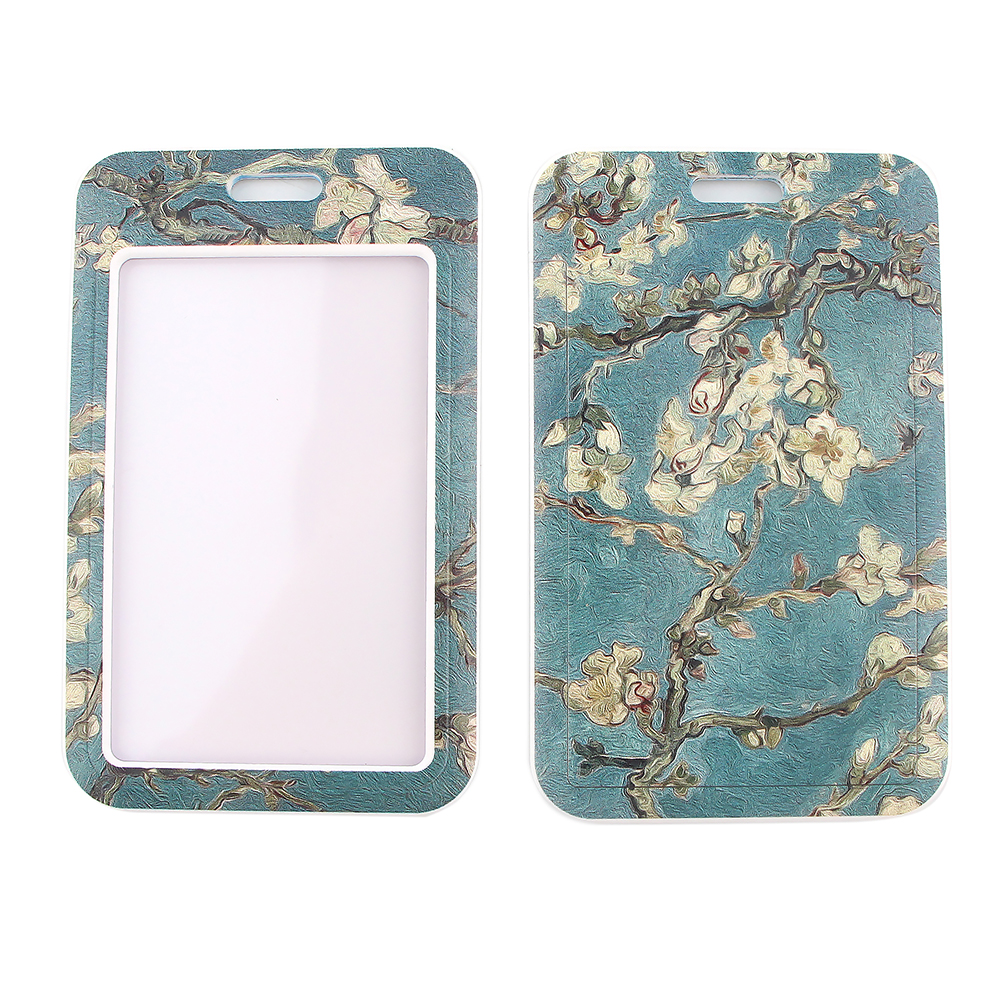 CB101 Mode Bloemen Lanyard Credit Card Id Houder Tas Student Vrouwen Bank Bus Visitekaartje Cover Badge: 2