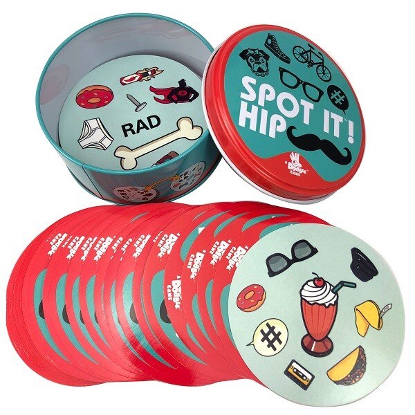 Dobble Spot Het Kaartspel Speelgoed Ijzeren Doos Sport 55Pcs Kaarten Kids Board Games Kaarten Dieren: B hip hop