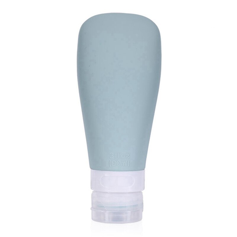 1 stk 60ml 90ml genopfyldelig silikone flaske rejse shampoo flaske lotion rejse pakning presse flasker bærbar kosmetik beholder: Gr2 90ml