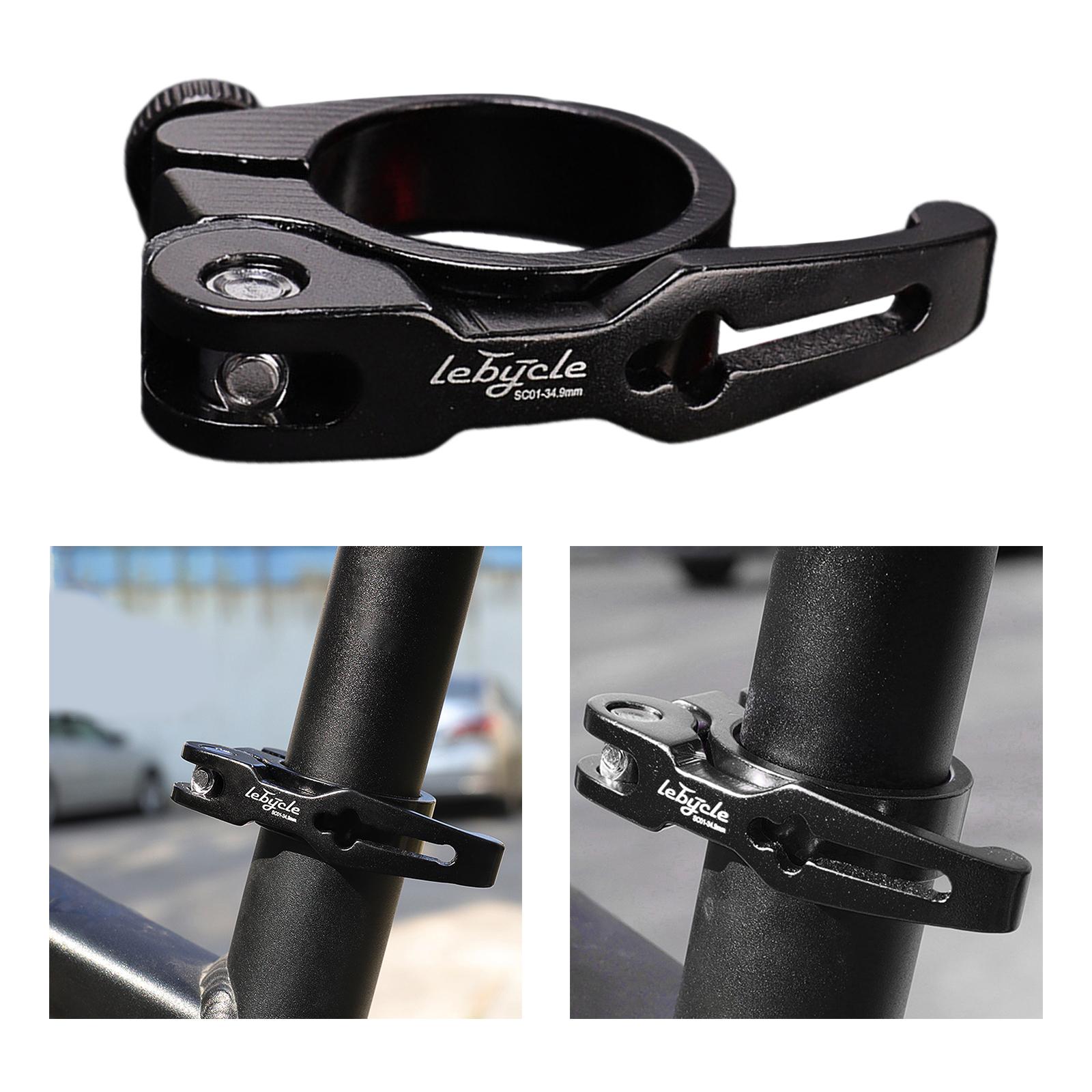 Aluminium Fiets Zadelpenklem Berg Fiets Pole Zadelpen Kraag Clip 31.8Mm Of 34.9Mm Apparatuur: Black 34.9MM