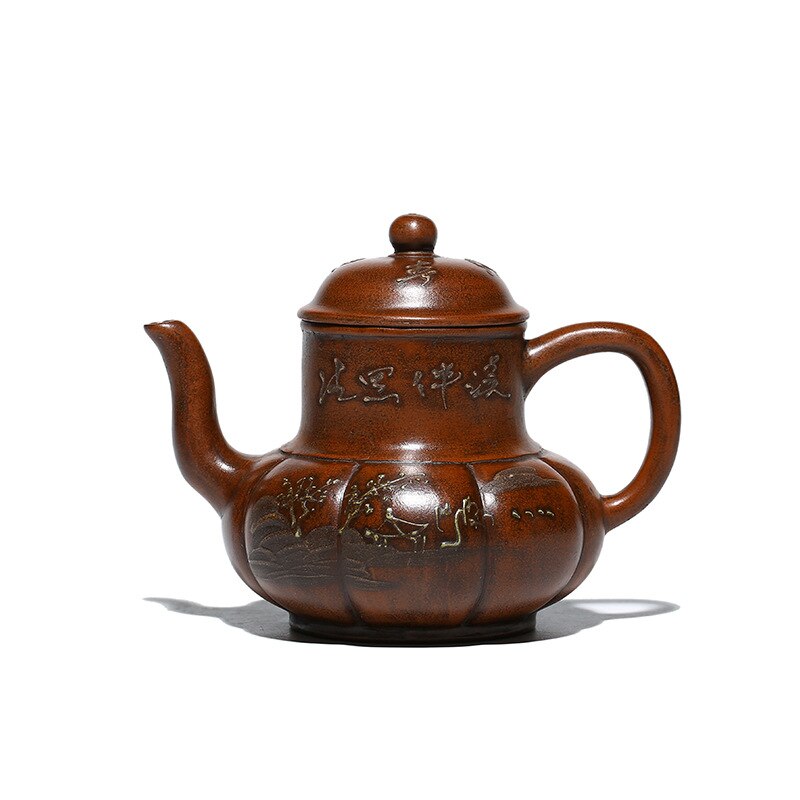 Red mud large purple clay teapot teaware sand goods in rain