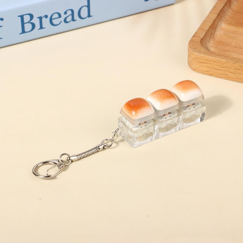 1/4/5/9 toetsen mechanisch toetsenbord as tester knop toetskap sleutelhanger toetsenbord sleutelhanger speelgoed vinger toetsenbordkapjes speelgoed: Zilver