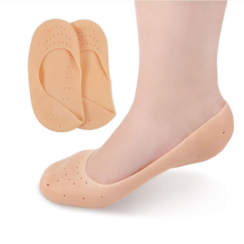 Semelles en Silicone pour soins des pieds, protège les pieds, soulage la douleur, prévient les fissures, hydrate la peau morte, 2 pièces