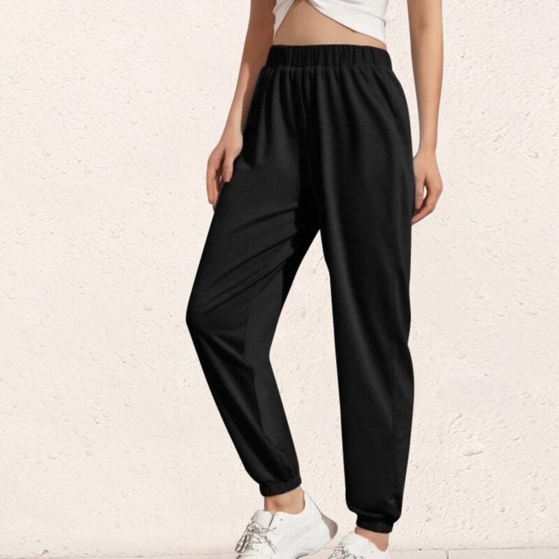 Tynn chiffong kvinner haremsbukser sommer løs avslappet ankallange gulrotbukser kvinnelige streetwear joggebukser